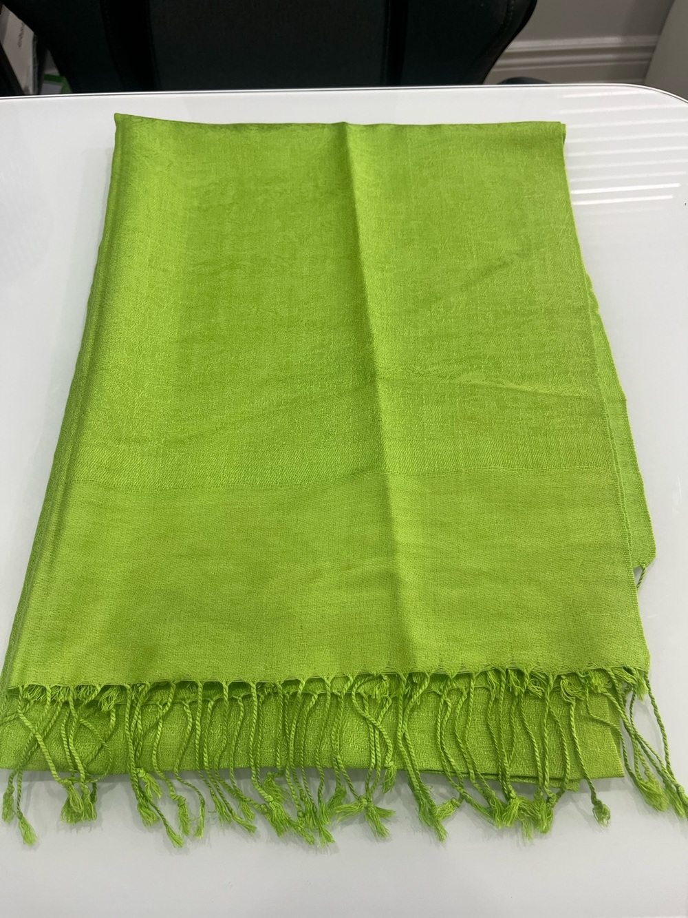 Lightweight Green Shawl Warm Scarf - Faux Cashmere Women's Accessory